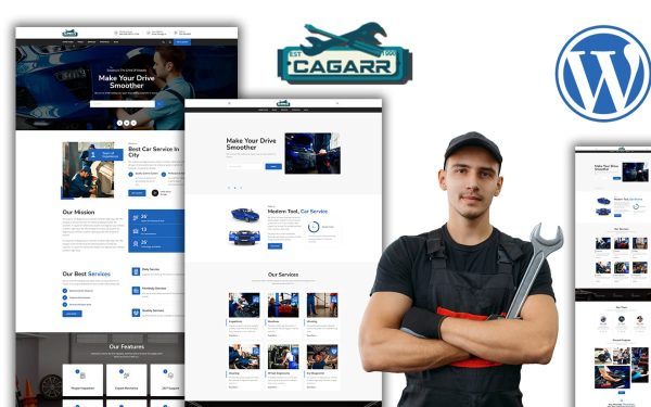 Cagaar Mechanics Car Repair WordPress Theme - Image 1