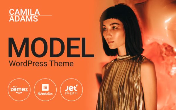 Camila Adams - Vivid and Responsive Male Model website WordPress Theme - Image 1