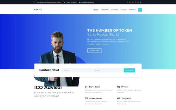 Capitex - ICO Marketing WordPress Elementor Theme - Image 1