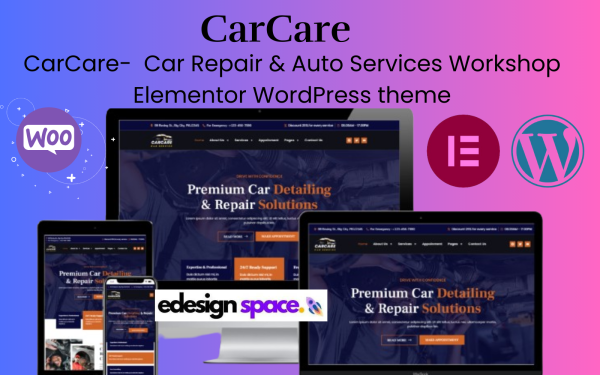 CarCare - Car Repair, Auto Services And Workshop Elementor WordPress theme - Image 1