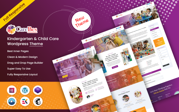 Carebes - Kindergarten & Child Care Wordpress Theme - Image 1