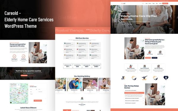 Careold - Elderly Home Care Services, Clinic, Health, Doctor Elementor WordPress Theme - Image 1