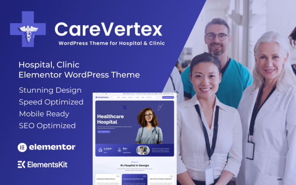 CareVertex - Modern Hospital WordPress Theme - Image 1
