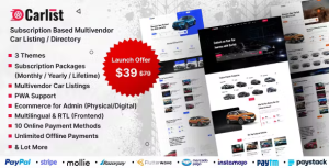 Carlist multivendor car listing dealer directory website subscription.png