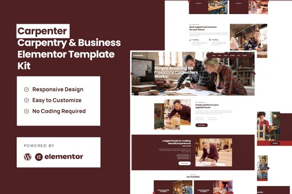 Carpenter - Business Elementor Pro Template Kit - Image 1