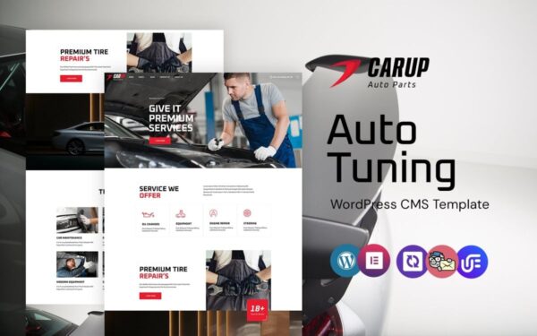 Carup - Auto Parts And Tuning WordPress Elementor Theme - Image 1