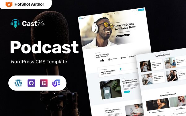 Castpro - Podcast And FM Radio Multipurpose WordPress Elementor Theme - Image 1