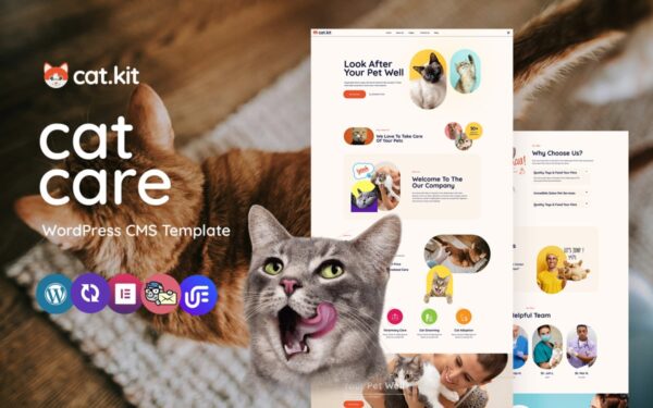 Catkit- Pet Care And Grooming Multipurpose WordPress Elementor Theme - Image 1