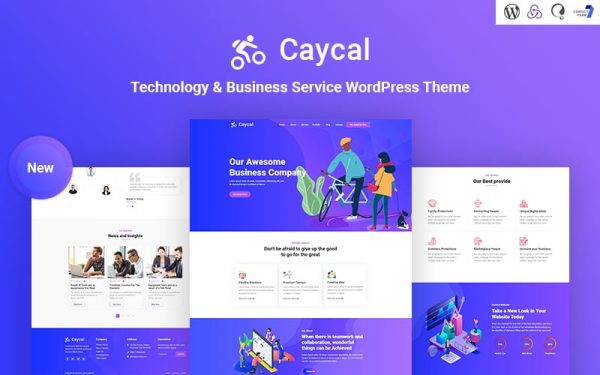 Caycal - Startup Technology & Business Service WordPress Theme - Image 1