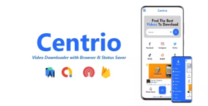 Centrio video downloader with browser status saver admob firebase .png