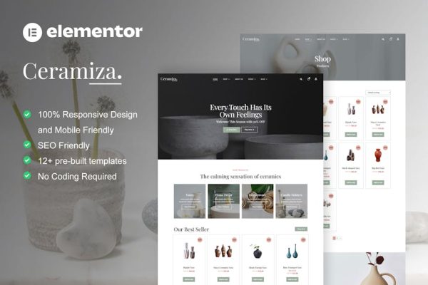 Ceramiza - Pottery & Ceramic Store Elementor Template Kit - Image 1