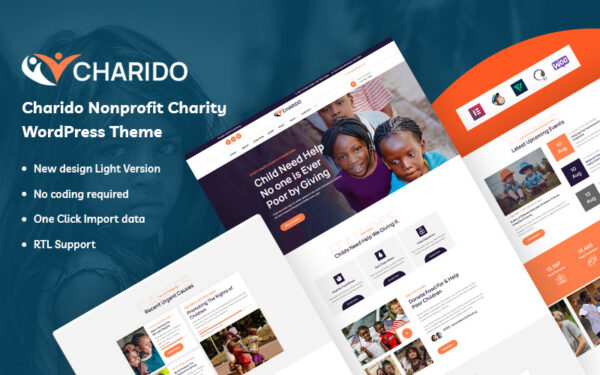 Charido - Nonprofit Charity WordPress Theme - Image 1