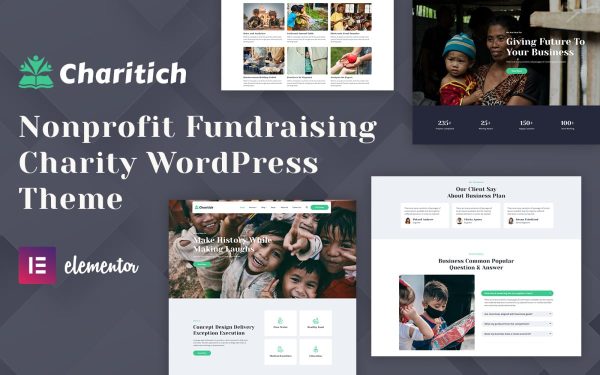 Charitich - NonProfit Fundraising Charity WordPress Theme - Image 1