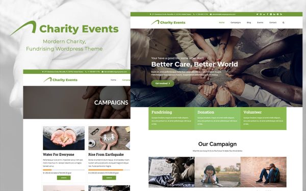 Charity Events - Modern Charity / Fundraising WordPress Theme - Image 1
