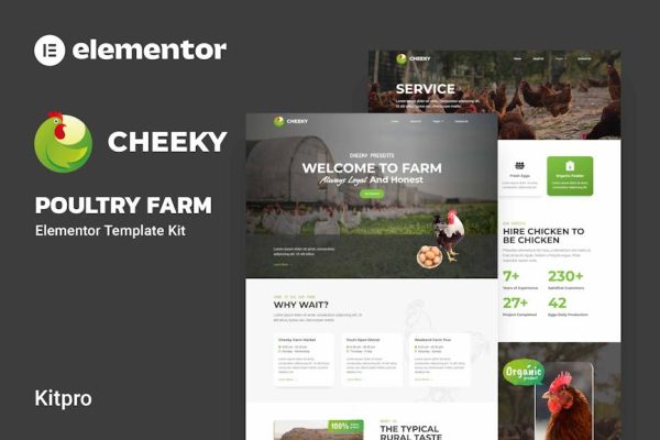 Cheeky - Poultry Farm Elementor Template Kit - Image 1