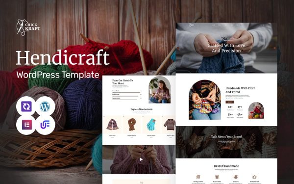 Chickkraft - Crafts And Woolen Shop Multipurpose WordPress Elementor Theme - Image 1