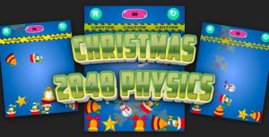 Christmas 2048 physics cross platform puzzle game gplpixel.jpg