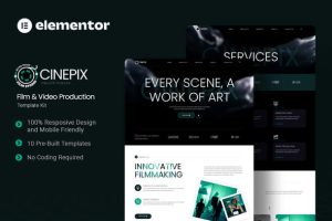 Cinepix film video production elementor template kit v10 gplpixel.jpg