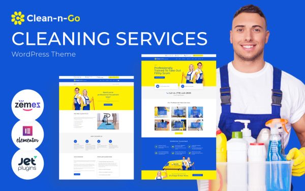 Clean-n-Go - WordPress Theme for Cleaning Services - Image 1