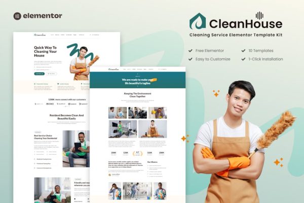 CleanHouse - Cleaning Service Template Kit - Image 1