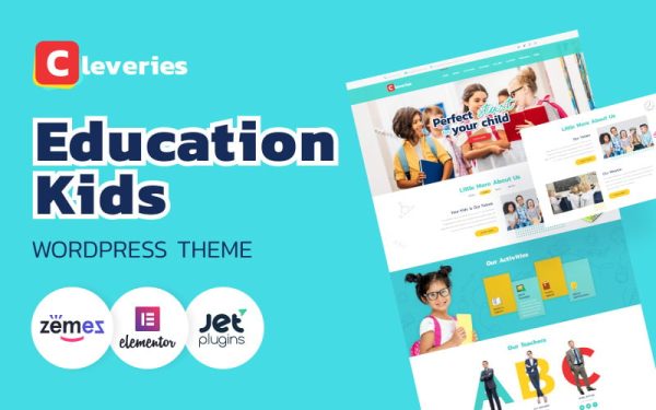 Cleveries - Education Kids WordPress Elementor Theme - Image 1