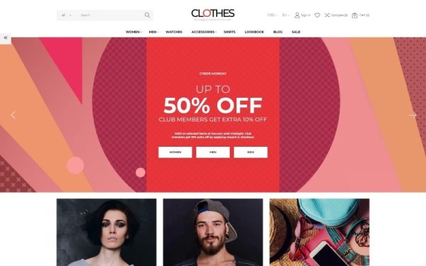 Clothes - Brand Apparel Store Clean Bootstrap Ecommerce PrestaShop Theme - Image 1