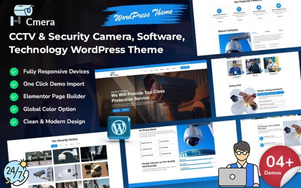 Cmera - CCTV & Security Camera, Software, Website, Apps, Technology WordPress Theme - Image 1