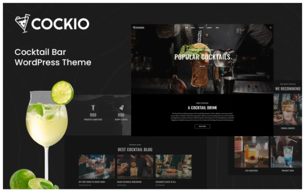 Cockio - Restaurant and Cocktail Bar WordPress Theme - Image 1