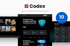 Codex cyber security elementor template kit gplpixel.jpg