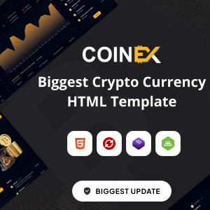 COINEX - Crypto Currency Admin Dashboard Template