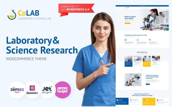 CoLab - Laboratory & Science Research WordPress Theme - Image 1