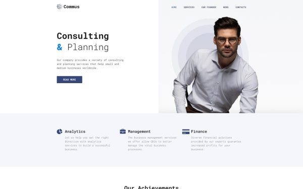 Commus - Business Multipurpose Minimal WordPress Elementor Theme - Image 1