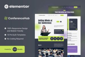 Conferencehub professional event elementor template kit v10 gplpixel.jpg