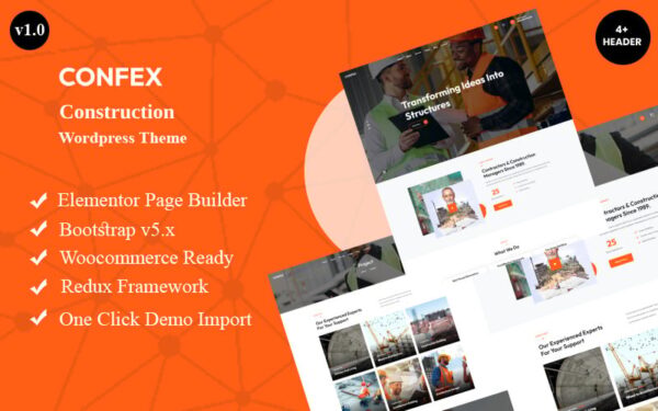 Confex - Construction Wordpress Theme - Image 1