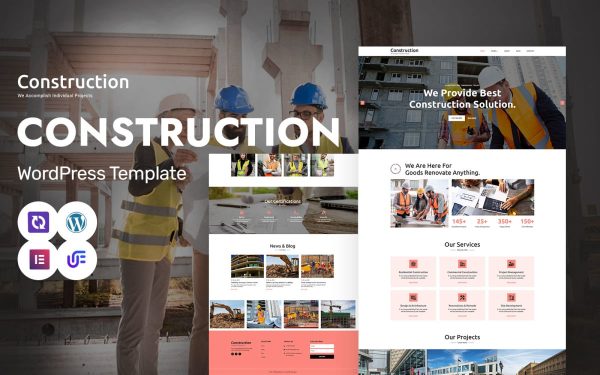 Construction - Engineering, Builder And Architecture WordPress Elementor Theme - Image 1