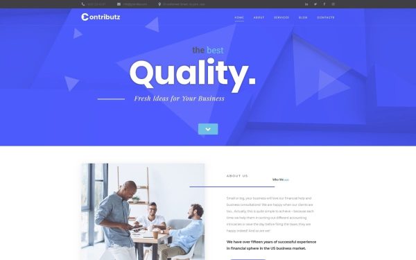 Contributz - Corporate Consulting WordPress Elementor Theme - Image 1