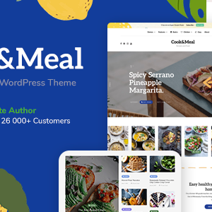 Cook&Meal - Food Blog & Recipe WordPress Theme