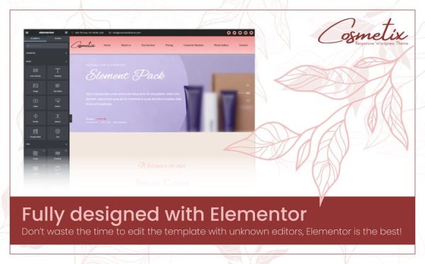 Cosmetix - Cosmetics, Make-Up Studio, Women Hairdresser Wordpress Theme - Image 1