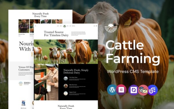 Cowfarm - Cow Farm and Dairy Farm WordPress Elementor Theme - Image 1