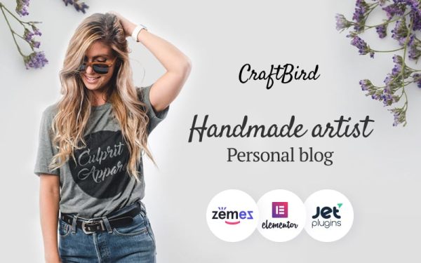 CraftBird - Handmade Artist Personal Blog WordPress Theme - Image 1