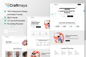 Craftmaya it solutions services company elementor template kit gplpixel.jpg