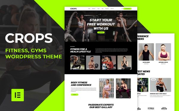 Crops - Fitness and Gym WordPress Theme - Image 1