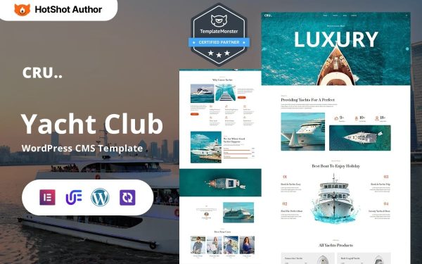 Crusse - Yacht Club WordPress Elementor Theme - Image 1