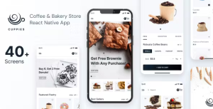 Cuppies coffee bakery store react native app expo 48018 codermarket.png