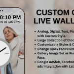 Custom Clock Live Wallpaper | Analog Digital Image Emoji Android