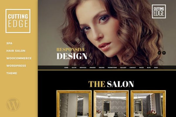 Cutting Edge Spa Hair Salon Wordpress Them - Image 1