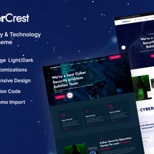 CyberCrest – Cyber Security & Technology WordPress Theme