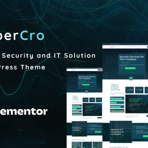 CyberCro - Cyber Security and IT Solution One Page WordPress Theme
