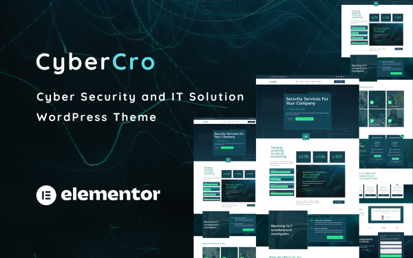 CyberCro - Cyber Security and IT Solution One Page WordPress Theme - Image 1