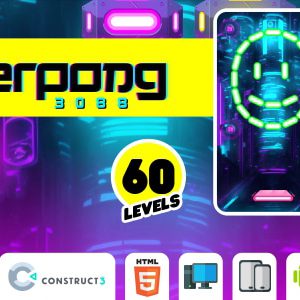 Cyberpong - HTML5 Game (Construct3)